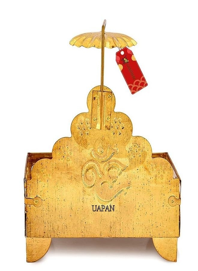 أوبان معبد سينغاسان النحاسي من يوبان للعبادة، كرسي الإله، أريكة الإله (12 سم × 8 سم × 6 سم) - ذهبي - Image 4